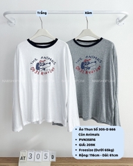 Áo Thun Số 305-D 666 TD Cún Animals