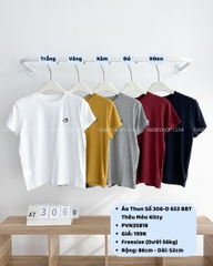 Áo Thun Số 306-D 653 BBT Thêu Mèo Kitty