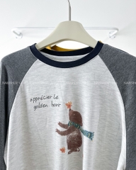 (G30K) Áo Thun Số 309-B Oversize TD Raglan Gấu
