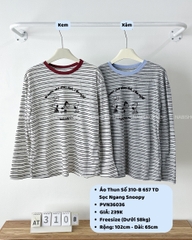 Áo Thun Số 310-B 657 TD Sọc Ngang Snoopy