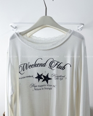 Áo Thun Số 315-B 7237 TD Lệch Vai Ren