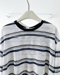 Áo Thun Số 316-B 6833 TD Oversize Sọc Màu