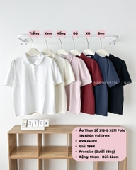 Áo Thun Số 318-B 3571 Polo TN Nhún Vai Trơn