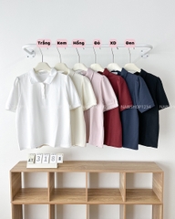 Áo Thun Số 318-B 3571 Polo TN Nhún Vai Trơn