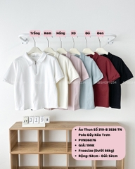 Áo Thun Số 319-B 3536 TN Polo Dây Kéo Trơn