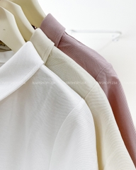 Áo Thun Số 319-B 3536 TN Polo Dây Kéo Trơn