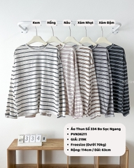 Áo Thun Số 334-B 6818 TD Bo Sọc Ngang