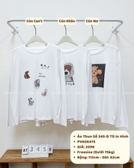 Áo Thun Số 345-D TD In Hình