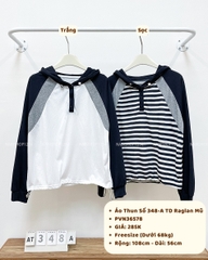 Áo Thun Số 348-A TD Raglan Mũ