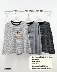 Áo Thun Số 349-M TD Cún Kẻ Ngang
