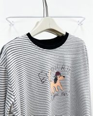 Áo Thun Số 349-M TD Cún Kẻ Ngang