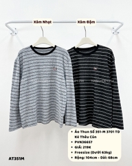 Áo Thun Số 351-M 3701 TD Kẻ Thêu Cún