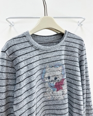 Áo Thun Số 352-M 385 TD Kẻ Lai Bèo Mèo