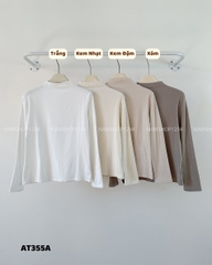 (G30K) Áo Thun Số 355-A 2036 TD Cổ Lọ Trơn