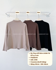 (G30K) Áo Thun Số 355-A 2036 TD Cổ Lọ Trơn