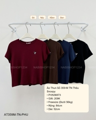 Áo Thun Số 359-M TN Thêu Snoopy