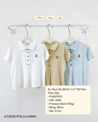 Áo Thun Số 363-D 1117 TN Polo Thêu Gấu