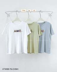 Áo Thun Số 369-B 9546 TN Thêu Mèo