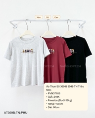 Áo Thun Số 369-B 9546 TN Thêu Mèo