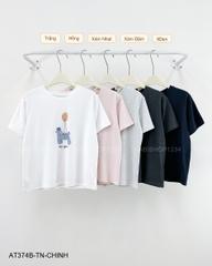 Áo Thun Số 374-B 5651 TN Cún Bóng Bay