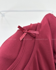 Áo Thun Số 376-B 6874 TD Cổ Yếm Nơ