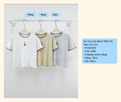 Áo Thun Số 380-B 9554 TN Viền Cún Tim