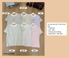 Áo Thun Số 3-B 11136 TN Kẻ Nhỏ