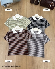 Áo Thun Số 400-D 1829 TN Polo Ren Kẻ