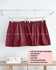 Chân Váy Số 296-D 2350 Ngắn Kaki Dây Rút