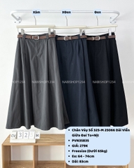 Chân Váy Số 325-M 25066 Dài Viền Giữa Đai To+Nịt