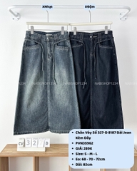 Chân Váy Số 327-D 8187 Dài Jean Kèm Dây