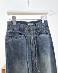 Chân Váy Số 327-D 8187 Dài Jean Kèm Dây