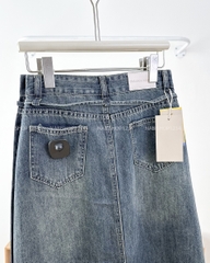 Chân Váy Số 327-D 8187 Dài Jean Kèm Dây