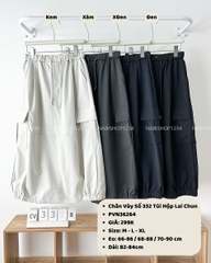 Chân Váy Số 332-B 8962 Dài Túi Hộp Lai Chun