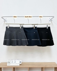 Chân Váy Số 334-M 6920 Ngắn Dạ Xếp Ly Nơ