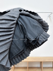 Chân Váy Số 334-M 6920 Ngắn Dạ Xếp Ly Nơ