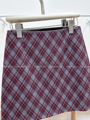 Chân Váy Số 335-M 621 Ngắn Dạ Chữ A Caro