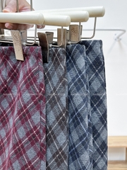 Chân Váy Số 335-M 621 Ngắn Dạ Chữ A Caro