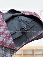 Chân Váy Số 335-M 621 Ngắn Dạ Chữ A Caro