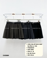 Chân Váy Số 338-M 869 Dạ Xếp Ly + Nịt