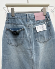 Chân Váy Số 340-A 305 Dài Jean 2 Túi