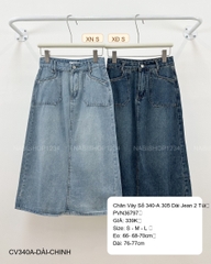 Chân Váy Số 340-A 305 Dài Jean 2 Túi