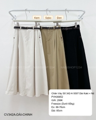 Chân Váy Số 342-A 9307 Dài Kaki + Nịt
