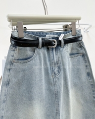 Chân Váy Số 344-B 9168 Lửng Jean Trơn + Nịt