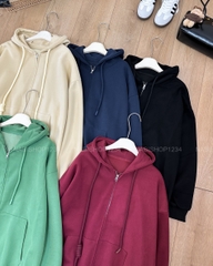 G30K Áo Khoác Số 310-D 353 Hoodie Zip Trơn Tay Phồng