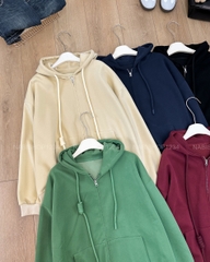 G30K Áo Khoác Số 310-D 353 Hoodie Zip Trơn Tay Phồng
