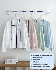 Áo Khoác Số 300-U 2531 Gió Mỏng Thêu M