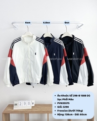 Áo Khoác Số 298-B 1588 Dù Sọc Phối Màu