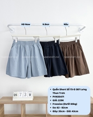 Quần Short Số 73-D 387 Lưng Thun Trơn