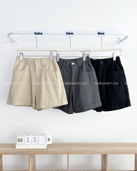 Quần Short Số 151-B 1212 Kaki Lật Lai LT New
